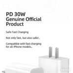 Apple 17 Original 30W PD Fast Charger (Head Only) - Image 4