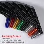 Motorcycle customisation  crash bars, bullhorn handlebars, brake and clutch guards, off-road and street racing carbon fibre-patterned handlebar guards