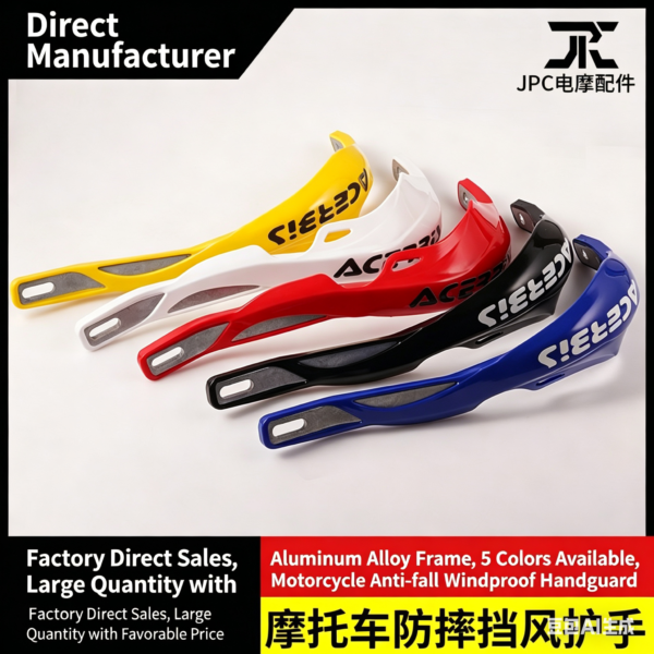 Motorcycle and off-road bike accessories: wind deflectors and hand guards for ATVs and beach buggies