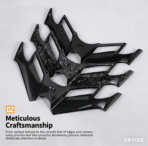 Motorcycle modifications: beak, spoiler, air intake wing, shark fin, front splitter, carbon fibre finish, forged finish - 图片 4